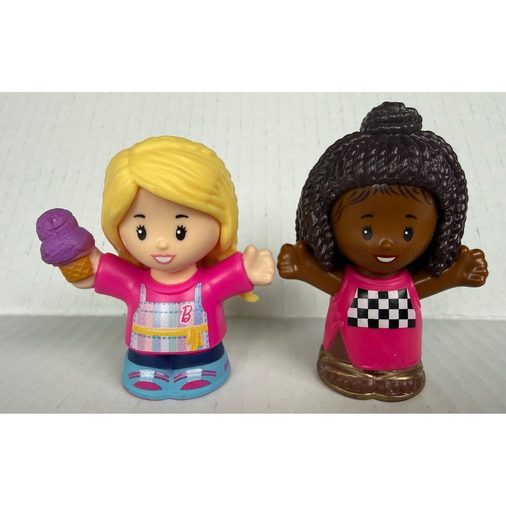 Fisher-Price Little People Barbie Figures Ice Cream & Fashion Pink Set of 2
